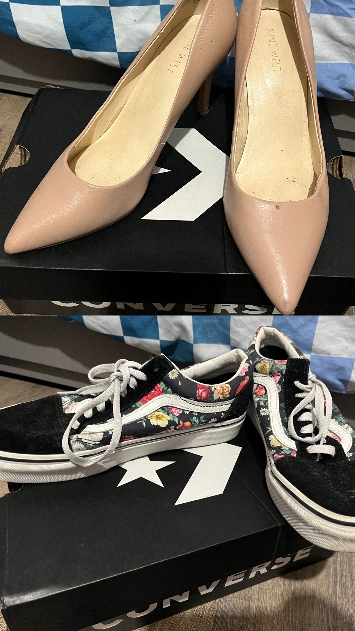 vans and high heels
