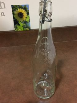 Antique clear glass bottle