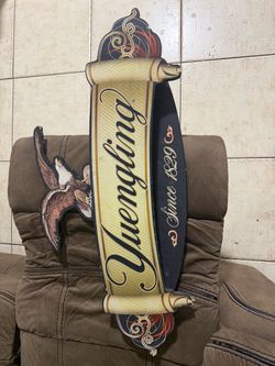 Vintage Yuengling Wooden Wall Sign, Property of D.G. Heritage Sign & Display.