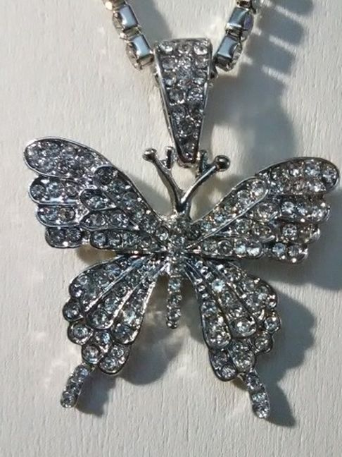 Sparkly Butterfly Necklace