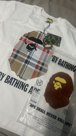 White Burberry Bape Shirt