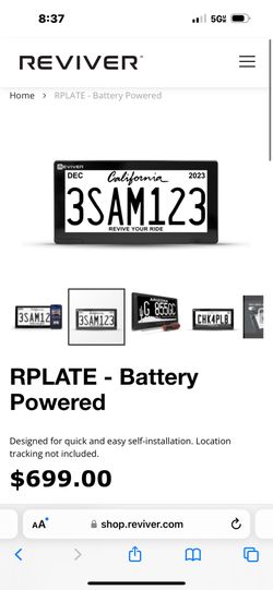 RPLATE - Battery Powered