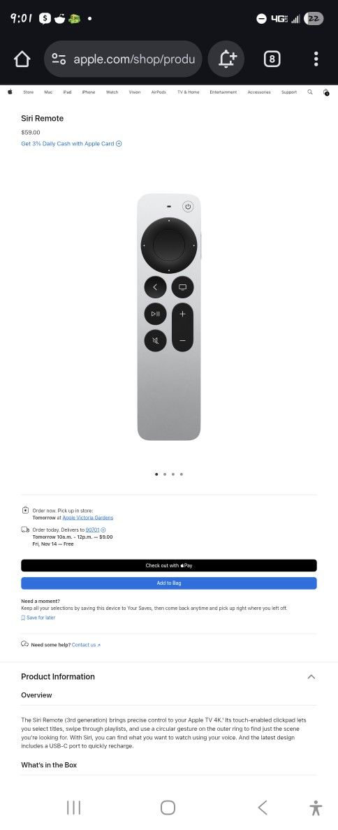 Apple Siri Remote