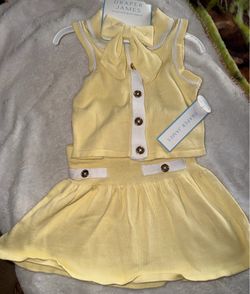 Toddler girls 2 T Draper James two piece set skirt nwt