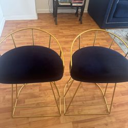 Beautiful suede bar stools