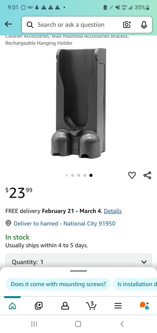 Docking Station for Dyson V12 Detect Slim Cordless Vacuum Cleaner Accessories, Wall Mounted Accessories Bracket, Rechargeable Hanging Holder