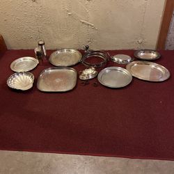 Silver Plated Platter Assortment 