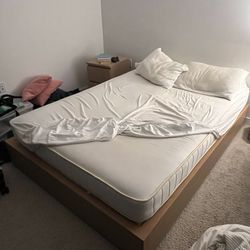 Muji Double Bed Frame With Storage And Mattress 