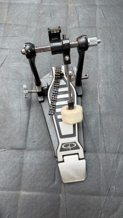GP Percussion Single Bass Drum Pedal – Chain Drive Kick Pedal w/ Beater