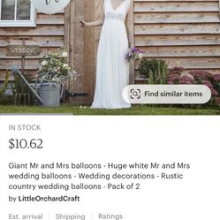 Mr & Mrs Balloons With Tassels 