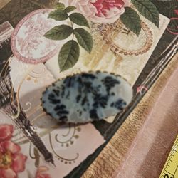 Granit  Brooch Pin Unisex  Stone And Goldtone Metal 