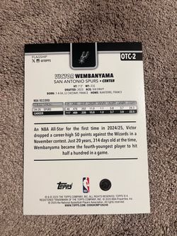 Victor Wembanyama Topps 2025/2026 Oversized Jumbo Card