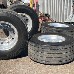 Michelin 445/50 R22.5 Tires With Rim (8)