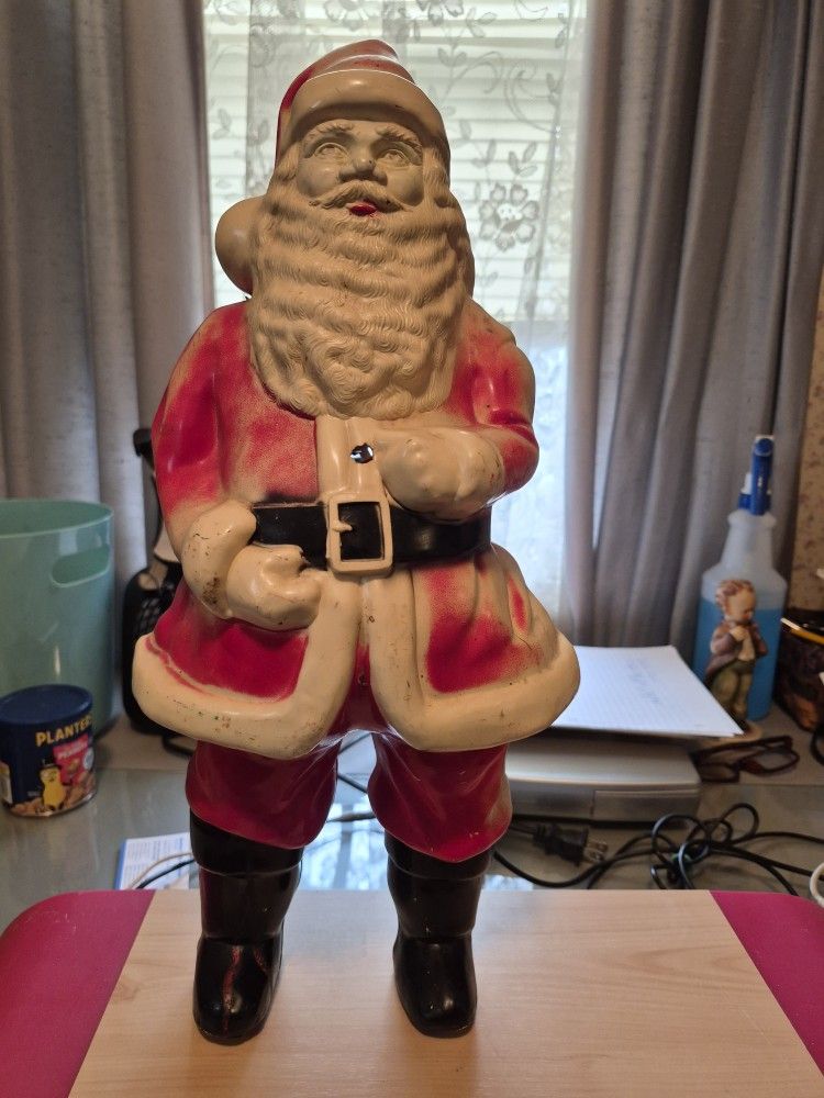 This Is From The 50s, Santa Claus, With A Light Does Work. 