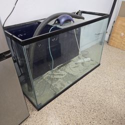 100 GL Fish Tank, Filter, Lights, 6 GL of Crushed Coral and many more accessories to get you started