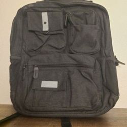 Bella Russo Black Pocket USB Laptop Backpack
