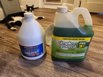 FREE partially used jugs of scented laundry bleach and Simple Green D