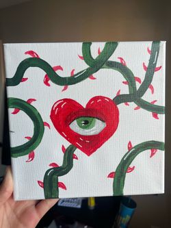Heart eye painting