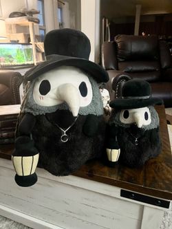 Squishable Brand Mysterious Dr.Plague Plushies 17” and 9.5” Glow in Dark Lanterns