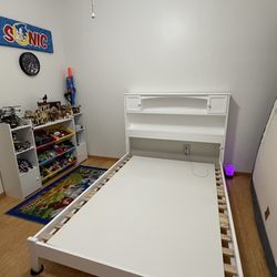 Full Size Bookcase Bed White