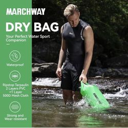 MARCHWAY Floating Waterproof Dry Bag Backpack 5L/10L/20L/30L/40L, Roll Top Sack Keeps Gear Dry for Kayaking, Rafting, Boating, Swimming, Camping, 🆕👍