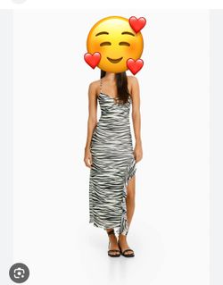 Bershka Ruffle Slit Midi Dress