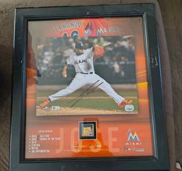 Jose Fernandez Rare Signed Fanatics Authenticated With Game Used Rosin Bag Limited To 116 Copies 