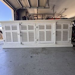 Solid Wood Industrial Credenza – Heavy, Unique Piece