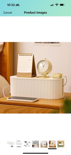 FABROK Cable Management Box. Cable Organizer Box for Power Strips, Surge Protectors, Chargers, Adapters, TV Computer Wires Cable Hider Organizer Box f