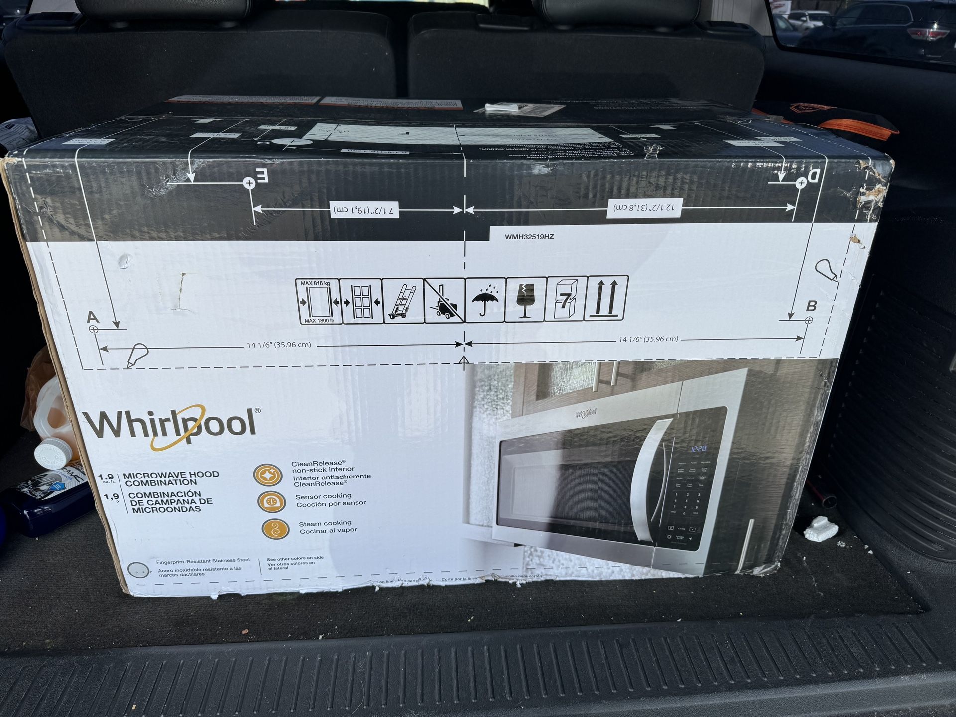 Whirlpool over-the-stove Microwave