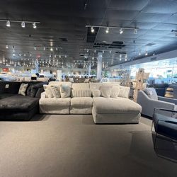 Light Grey 3PC Chaise Sectional Couch