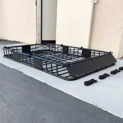 (NEW) $160 Roof Rack Basket w/ Cargo Net, Universal Fit 64x39” Car Top Luggage Carrier 150 LBS max