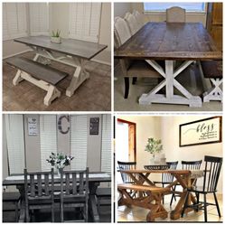 🔥 Beautiful Farmhouse Dining Sets! Price In Description 