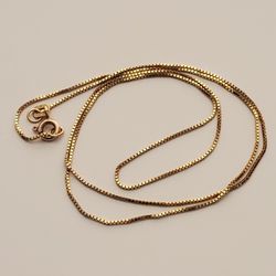 Solid 14k Gold Chain Necklace 18"