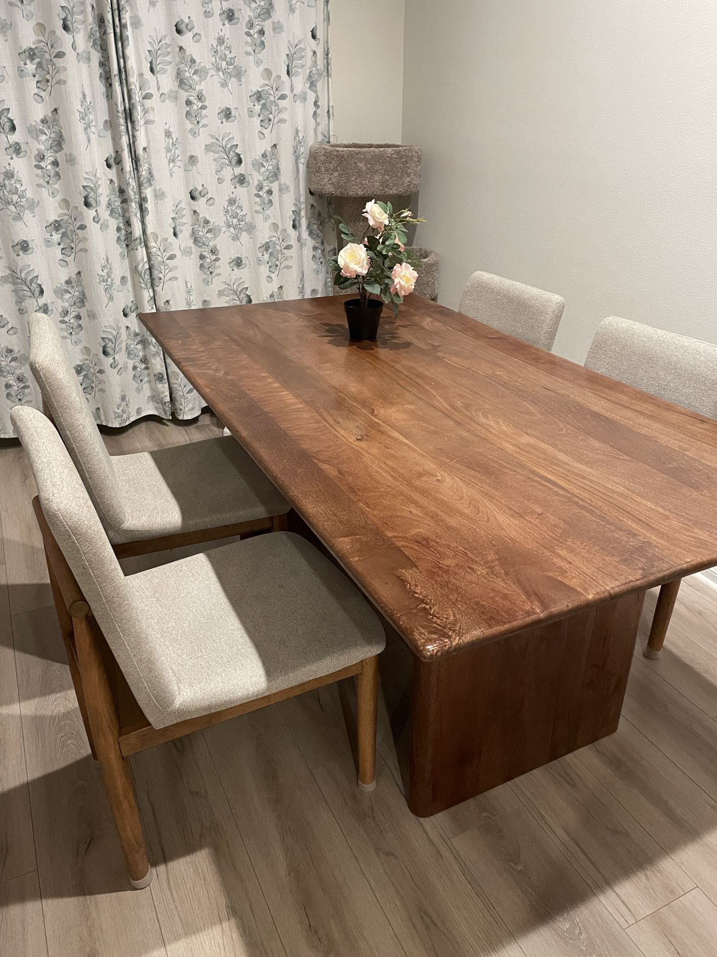 Ashley Isanti Mango Wood Dining Table and 4 Chairs