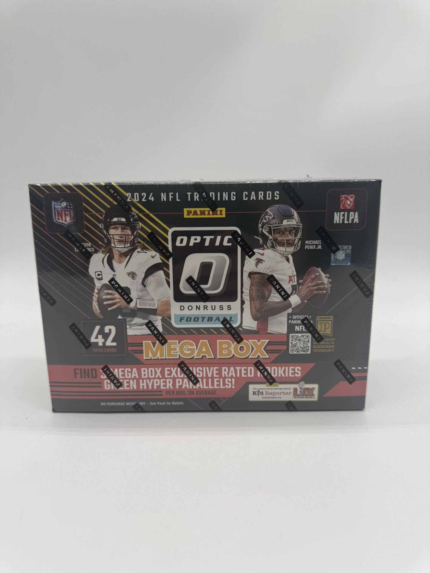 2024 Panini NFL Optic Donruss Football Trading Card Mega Box Target Green Hyper Parallels