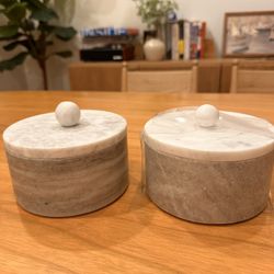 Round Marble Decorative Box from the Threshold designed with Studio McGee