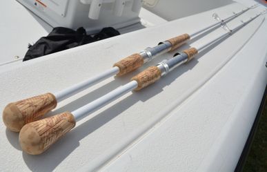 Two custom built inshore fishing rods