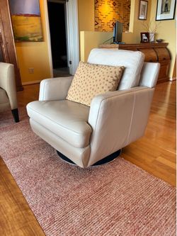 Brand New- Dania- leather swivel chair