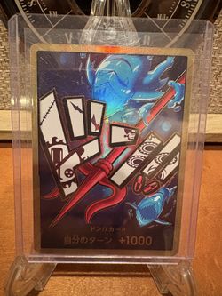 GOLD DON !! Card (Hody Jones) Gold Frame Premium ONE PIECE Card The Best PRB01 Japan NM
