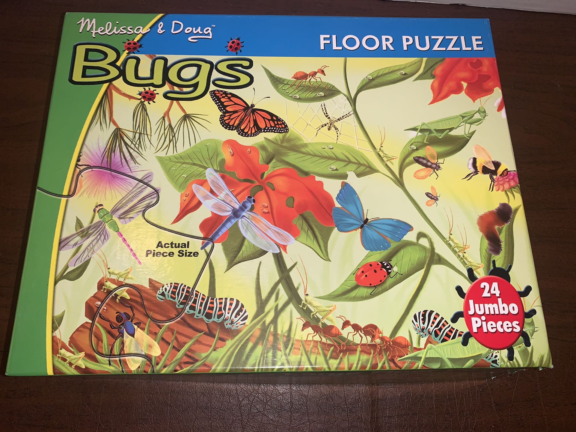 Melissa And Doug Bugs Extra Large Floor Puzzle 24 Pieces Kids Boys Girls Toy