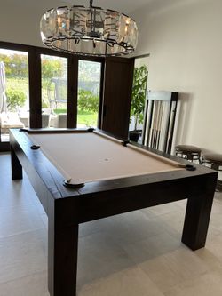 Restoration Hardware Brunswick Billiards Pool Table Includes Wall Rack