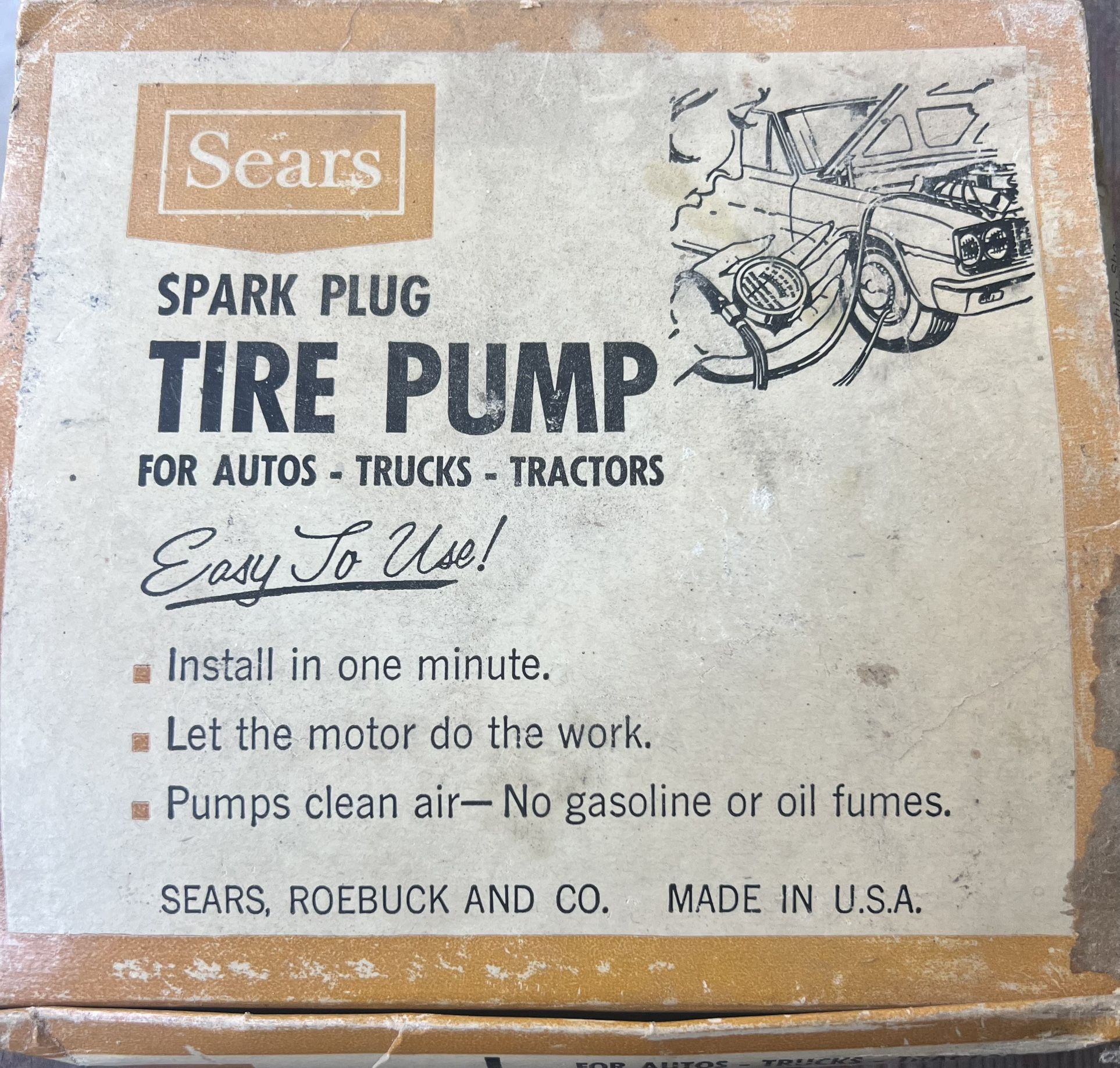Sears Spark Plug Tire Pump
