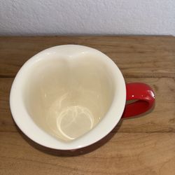 Hallmark "Cup of Love" red heart-shaped ceramic mug in excellent condition!