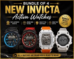Bundle of 4 Authentic ACTIVA by INVICTA Men’s Watches