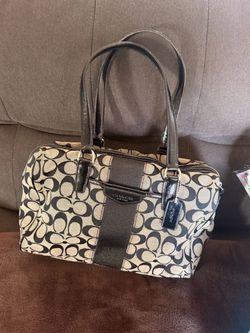 Coach Signature Canvas Satchel Handbag
