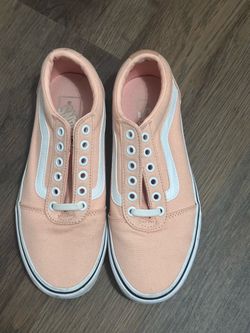 Vans Ward Canvas Low Top Sneakers - Tropical Peach Pink/White - size 8