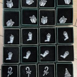 New Vintage Pewter Presence Diamond Cut Pins