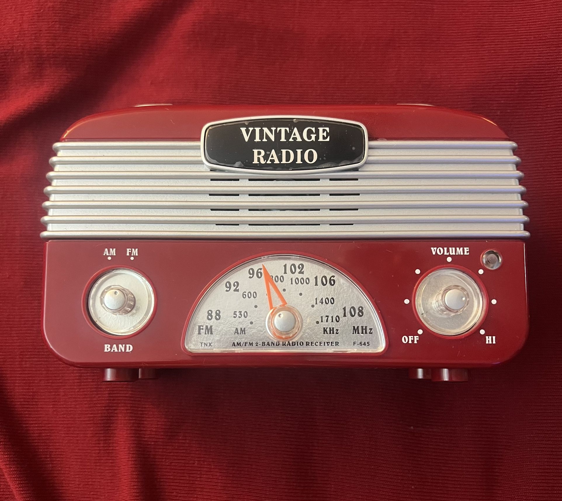 Vintage Radio 2 Band Radio Receiver AM/ FM Receiver