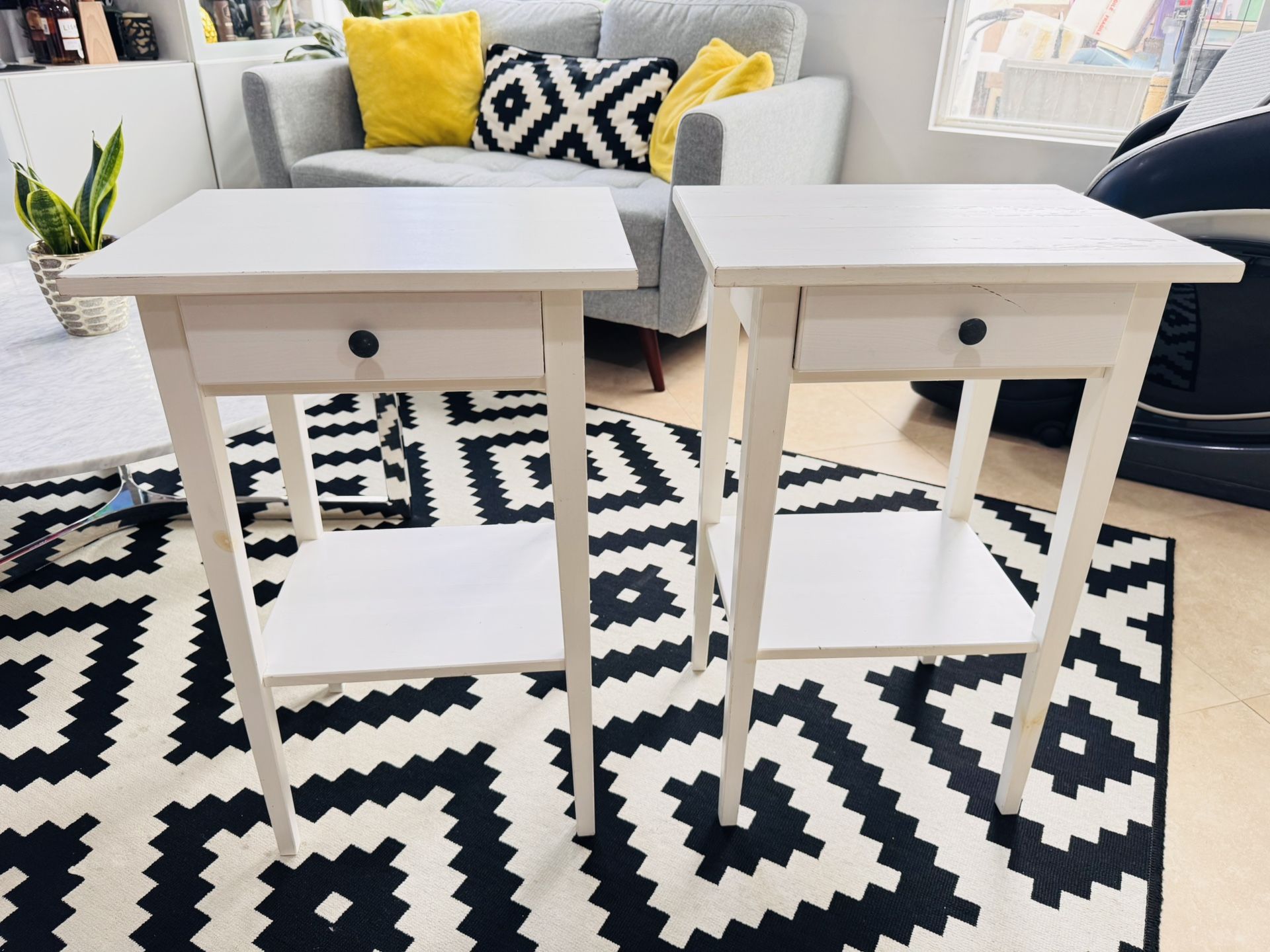 White Nightstand / End or Side Table